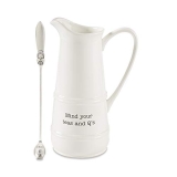 Mud Pie Ceramic Iced Tea Pitcher and Spoon Set @ $32.11