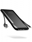 Cell Phone External Battery Packs TG90 10000mAh Power Bank with Built in Lightning Cable Portable Charger Battery Backup Compatible with iPhone Android Phone Power Packs @ $17.59