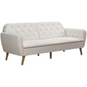 Novogratz Tallulah Memory Foam Futon Sofa Bed (Ivory Boucle)