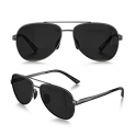 LUENX Aviator Sunglasses for Men Women Polarized – Grey Lens Gun Metal Frame Non Mirrored Driving uv 400 Protection @ $10.44