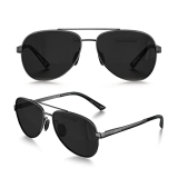 LUENX Aviator Sunglasses for Men Women Polarized – Grey Lens Gun Metal Frame Non Mirrored Driving uv 400 Protection @ $10.44
