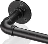 DHLDWQ Black Industrial Curtain Rods for Windows 48 to 84, Outdoor Blackout Curtain Rod, Wrap Around Heavy Duty Curtain Rods,1 Inch Drapery Rods, Rustic Pipe Curtain Rod 36-72 Inch @ $5.93