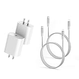 MenoSupp iPhone Charger 2 Pack 20W PD USB-C Wall Charger and MFi Certified 6 FT USB C to Lightning Cable iPhone Charger Fast Charging Compatible with iPhone 14 13 12 11 More @ $15.98