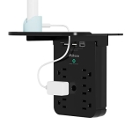 Wall Outlet Extender – Surge Protector 6 AC Outlets Multi Plug Outlet with Shelf @ $9.99