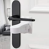 Childproof Door Lever Lock (3-Pack), Baby Proof Door Handles Deter Kids Pets from Opening Doors & Getting Locked in Rooms, Tool-Free Install Easiest Use