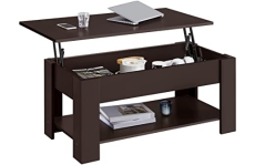 Yaheetech Lift Top Coffee Table w/Hidden Storage Compartment and Open Storage Shelf – Lift Tabletop Center Table for Living Room Reception Room @ $52.79