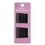 Amazon Basics Bobby Pins, Black Hair Pins for all Hair types, 48 Count @ $1.9