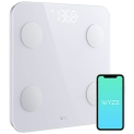 WyzeCam Smart Scale S for Body Weight, Body Fat Scale, Accurate Digital Bathroom Scale, Body Composition Analyzer for People, Baby, Pet, Wireless, Bluetooth, 400 lb, White