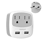European Travel Plug Adapter, TESSAN International Power Plug with 2 USB, Type C Outlet Adaptor Charger for US to Most of Europe EU Iceland Spain Italy France Germany @ $12.74