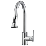 Ancona AN-4377 Rivella Pull-Down Single Handle Dual Spray Kitchen Sink in Chrome @ $57.07