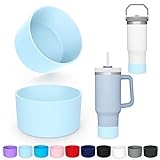 25 Colors Silicone Boot for Stanley 40 oz Quencher & IceFlow 20oz 30oz, 2 PCS Protective Tumbler Cup Boot Sleeve Water Bottle Accessories, BPA-Free Anti-Slip Bottom Cover, Dishwasher Safe @ $3.49