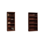Sauder Heritage Hill Library – Classic Cherry Finish & Select Collection 5-Shelf Bookcase @ $159.99