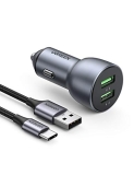 UGREEN USB Car Charger 36W – 12V USB Charger Multi Ports Fast Car Charger Adapter Compatible with iPhone 14/13/12/11/SE/XR @ $9.99