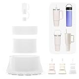 NESSUS 5Pcs Stanley Cup Accessories, Silicone Boot Sleeve with Bottom Holder Protector, Straw Cover, Dual Protective Ring and Sticker, Compatible with Stanley Quencher 40oz 30oz(Tumbler Not Included) @ $4.99