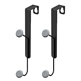 APLOP Over The Door Hooks, Door Hanger Hook for Hanging Hats, Coats, Towels, and Robes, 2-Pack Door Hooks – Black @ $7.72