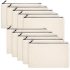 Legigo 10 Pack Blank DIY Craft Canvas Pencil Case Blank Makeup Bags- Beige Pouch Bulk Cosmetic Bag Multi-Purpose Travel Toiletry Zipper Bags (8.3 × 5 Inch) @ $9.99