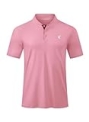 JMIERR Polo Shirts for Men Summer Quick Dry Casual Henley Shirts Short Sleeve Button Up Fishing Work Golf Tshirt, L, Pink @ $9.19