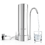 Vortopt Countertop Water Filter System – 5-Stage Stainless Steel Faucet Water Filter for 8000 Gallons – Water Purifier with KDF – Reduces Chlorine @ $39.99