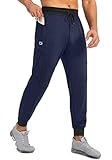 G Gradual Men’s Jogger Pants with Zipper Pockets Slim Joggers for Men Athletic Sweatpants for Workout, Jogging, Running (Navy Blue Medium) @ $14.39