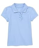 The Children’s Place Baby Girls and Toddler Girls Short Sleeve Ruffle Pique Polo, Daybreak, 2T @ $4.98