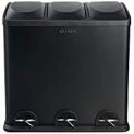 Step N’ Sort 16-Gallon 3-Compartment Kitchen Garbage Can and Recycling Bin in Black, Large (900603B) @ $58.00
