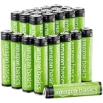 24 Pack Amazon Basics Rechargeable AAA NiMH Performance Batteries 800mAh @ $14.99
