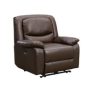 Serta Brown Faux Leather Upholstery Push-Button Power Recliner with Deep Body Cushions @ $265.99