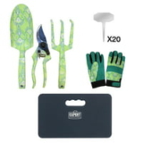Expert Gardener 25-Piece Green Aluminum Ikat Gardening Tool Set @ $10.00