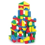 Melissa & Doug Wooden Building Blocks Set – 100 Blocks in 4 Colors and 9 Shapes – FSC-Certified Materials @ $10.00
