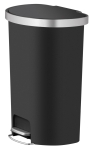 Better Homes & Gardens 14.5 Gallon Plastic Semi Round Kitchen Step Trash Can (Black) @ $49.98