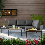 3-Pieces Better Homes & Gardens Bryde Sectional Sofa and Loveseat Low Seating Patio Set @ $227.00