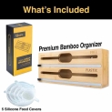 Qasic 2-in-1 Bamboo Foil and Plastic Wrap Dispenser @ $7.27