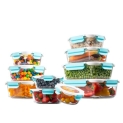 EATNEAT 10-Pack Glass Food Storage Containers with Airtight Locking Lids – Oven to Table to Freezer Deluxe Containers @ $17.99