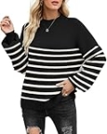 Zeagoo Sweaters for Women 2024 Fashion Trendy Long Sleeve Turtleneck Pullover Lantern Knit Sweater Tops @ $6.99