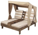 KidKraft Wooden Outdoor Double Chaise Lounge with Cup Holders @ $83.90