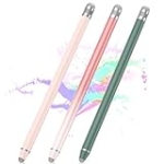 Stylus Pens for Touch Screens(3 Pcs), High Sensitivity Fiber Tips Capacitive Stylus for iPad iPhone Tablets Samsung Galaxy All Universal Touch Screen Devices (Gradien Pink Dark Green) @ $4.50