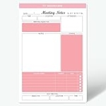 Regolden-Book Meeting Notes Notepad for Work, Meeting Notes with Action Items, Project Planner Notebook for Note Taking, Office/Business Organizer for Men & Women, 52 Sheets, 8.5 x 6 (Pink) @ $3.99