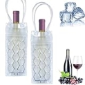 2 Pcs Wine Chiller，Ice Wine Bag, Gel Wine Bottle Chill Cooler Ice Bag,Wine Cooler Refrigerator & Beverage Transport, Clear Freezer Bag，Wine Bottle Chiller Cooler for Red White Champagne or Sparkling @ $4.99