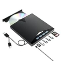 Yaeonku 7 in1 External CD DVD Drive with 4 USB Ports and TF/SD Card Slots,USB 3.0 Portable CD/DVD Disk Drive Player Burner Reader Writer for Laptop MacBook Desktop PC Windows 11/10/8/7 Linux Mac OS @ $15.00