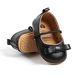 Baby Girls Mary Jane Flats with Bowknot Princess Wedding Dress Shoes Soft Non Slip Sole Infant Toddler First Walking Shoes Crib First Walkers Prewalkers @ $4.99