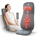 THERAZZAGGE Shiatsu Back and Neck Massager with Heat, Back Massage for Chair, Kneading, Rolling, Vibration, Massage Seat Cushion, Full Body Massage Chair Pad
