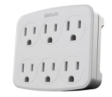 Woods 41196 Wall Adapter with 6 Grounded Outlets @ $3.67
