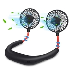 Neck Fan Portable Face Fan Personal USB Hands-Free Mini Wearable Sports Handheld Cooling Small New Fans Around Your Neck for Travel Office Room Household Outdoor Sports（Black red）