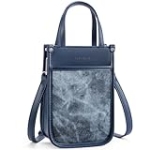 BOSTANTEN Small Crossbody Purse for Women Mini Tote Bag Top Handle Shoulder Bag Compact Handbags with Adjustable Strap Navy Blue