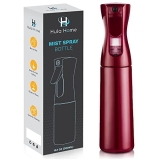 Continuous Spray Bottle (10.1oz/300ml – Red) Empty Plastic Water Mist Sprayer – Ultra Fine Refillable Hair Mister for Styling @ $4.89
