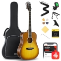 Donner Electric Acoustic Guitar with Effect System Pickup Reverb Delay Effects @ $116.99
