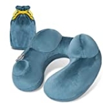 Travel Neck Pillow, Self-Inflatable Travel Pillow for Sleeping Airplane Train Car Office U-Shaped Hump Napping Pillow with Washable Cover and Packsack, Adjustable Neck/Chin Support Neck Pillows @ $69.99