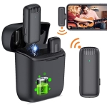 Wireless Lavalier Microphone with Charging Case for iPhone iPad, Plug and Play auto sync Lapel Mic for Recording YouTube, Facebook Live Stream, TikTok, Vloggers, Interview(NO APP or Bluetooth Needed)