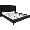 Flash Furniture Riverdale King Size Tufted Upholstered Platform Bed (Black Fabric) @ $316.55