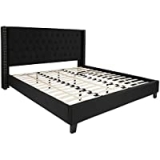 Flash Furniture Riverdale King Size Tufted Upholstered Platform Bed (Black Fabric) @ $316.55